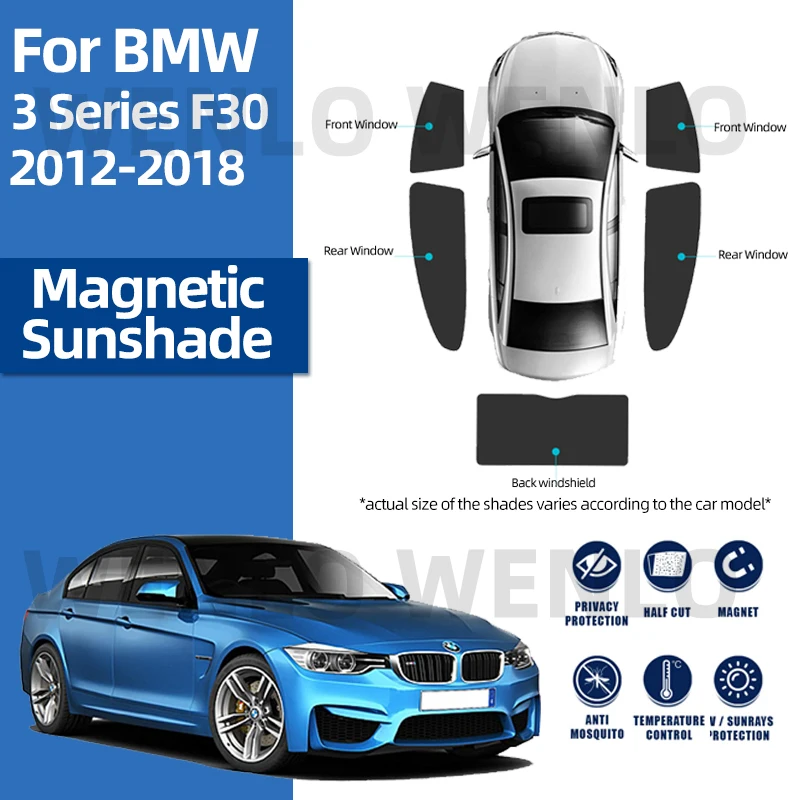 

For BMW 3 Series F30 2012-2018 Car Solar Auto Protection Frame Foldable Sunshield Sunlight Sidescreen Curtain Rear Sunshade