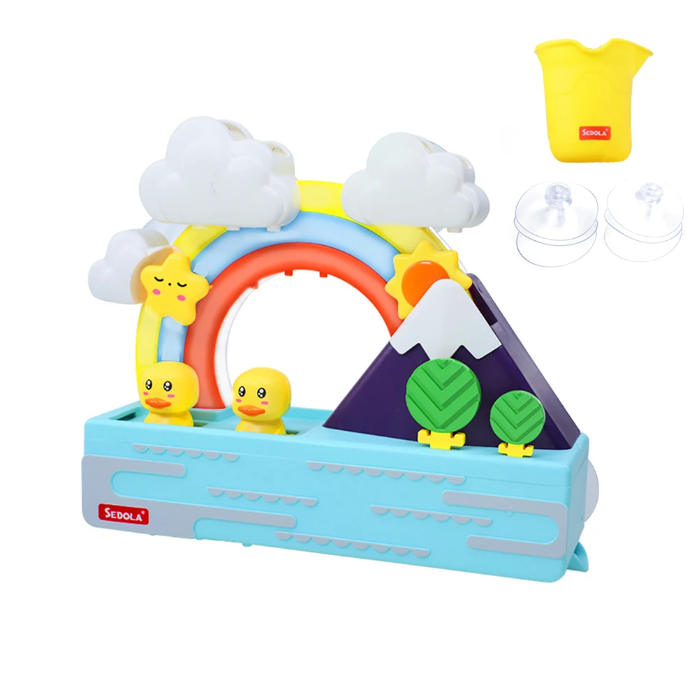 

Boys Girls Water Park For Shower Tub Baby Bath Toy Cute Duck Shaped Battery Powered Lightweight Home Swimming Pool Bathroom