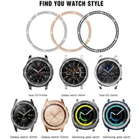 bling bezel for samsung galaxy watch 46mm 42mm gear s3 cover diamond metal ring adhesive cover anti watch accessories s 3 46 mm