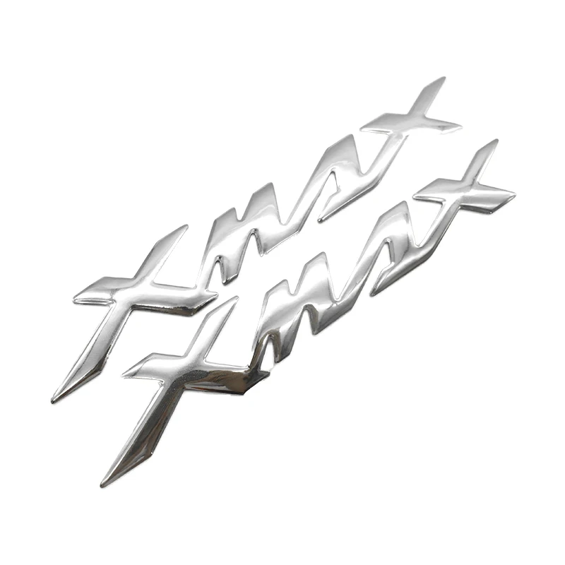 Silver ACZ мотоцикл 6 цветов 3D эмблема значок наклейка Танк колеса логотип "XMAX" Наклейка Танк Pad Защитная Наклейка для Yamaha X-MAX XMAX - Цвет: Silver