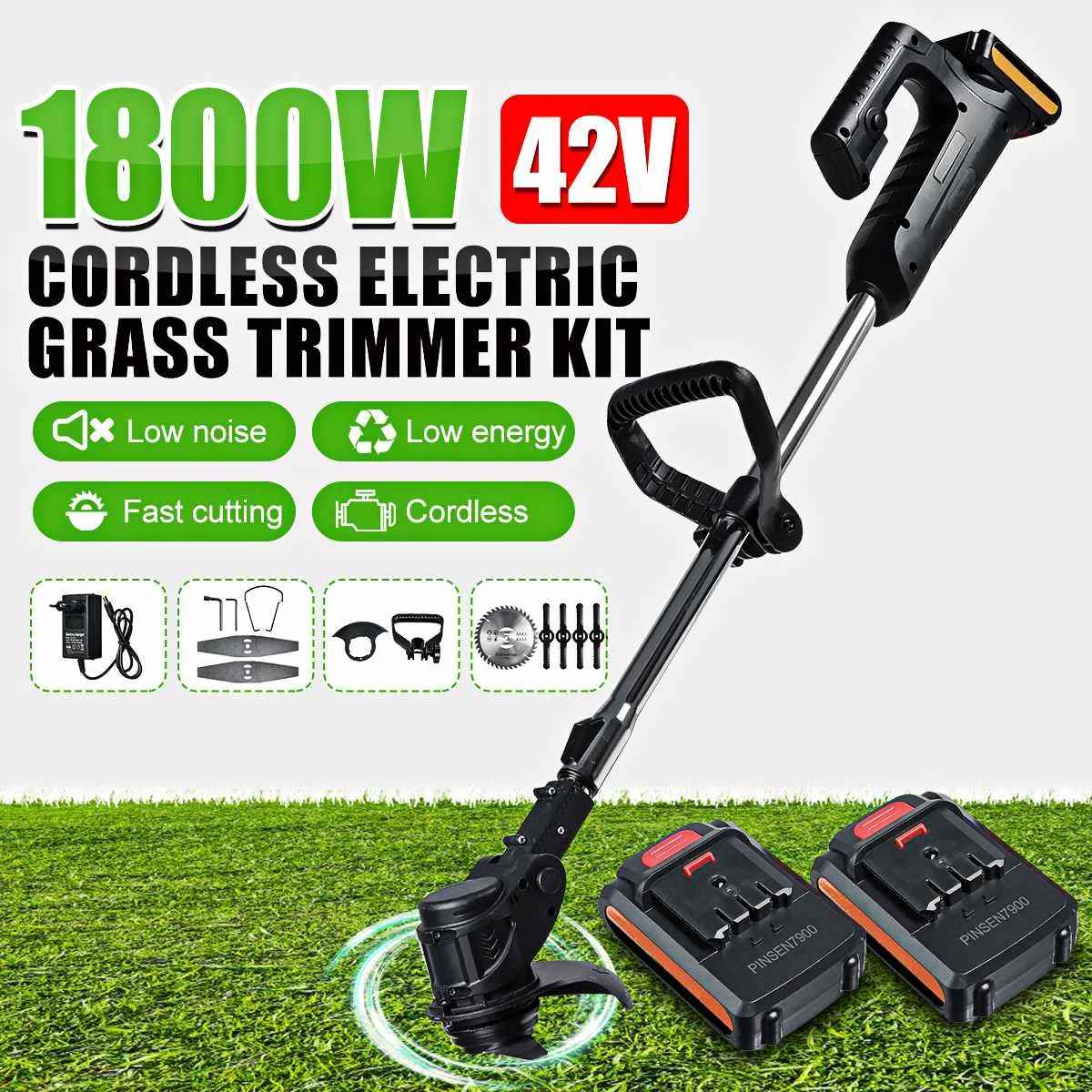 

Cordless Electric Lawn Mower Small Rechargeable Household Multi-function Trimming Machine Pruning Hedge Trimmer Mowing Artifact