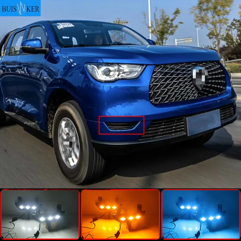 

Светодиодные дневные ходовые огни светильник для Отличные автомобильные аксессуары для пикапа Водонепроницаемый ABS Дневной светильник 12 В DRL Противотуманные фары украшения