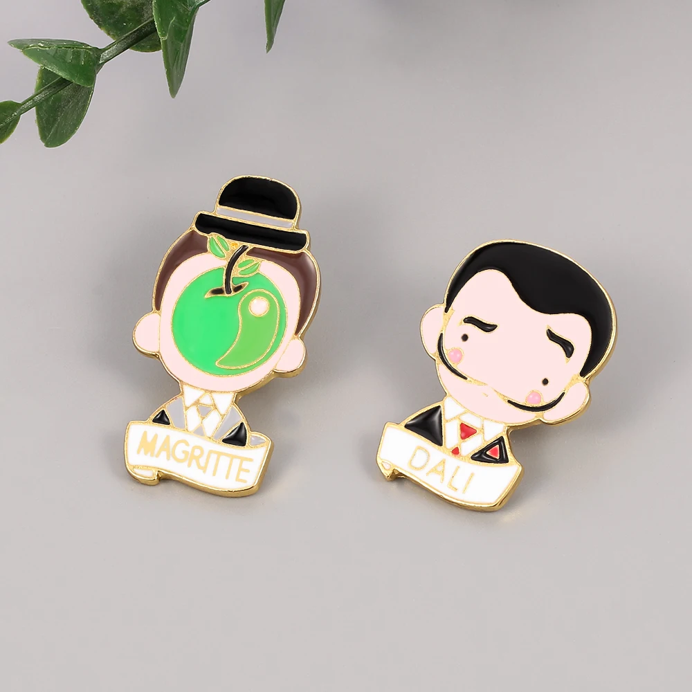 Брошь Dali Magritte с рисунком реализма художественная Абстрактная живопись стильная
