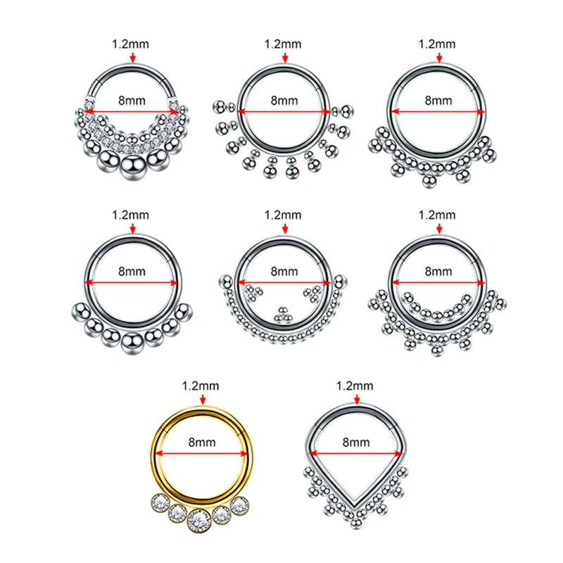 Титановая хирургическая металлическая перегородка G23 для пирсинга носа