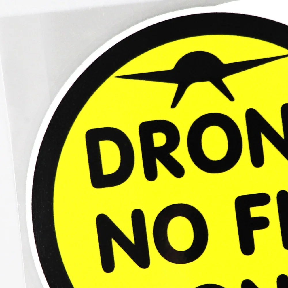 YJZT 12 2 см × внимание Дрон без Fly зоны Наклейка ПВХ автомобиля Sticker12C-0697 | Автомобили