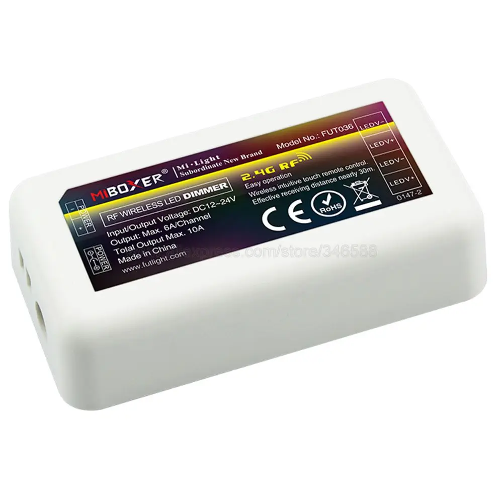 FUT036 Miboxer 2 4G RF беспроводной Wi Fi совместимый 4 зонный регулируемый светодиодный