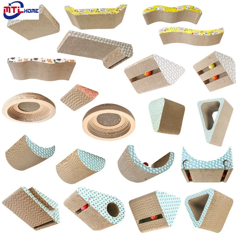

Cat Scratching Corrugated Paper Scratch Board Scratch Pad Cat Scratcher with Catnip For Kittens Pet Products Balls Toys