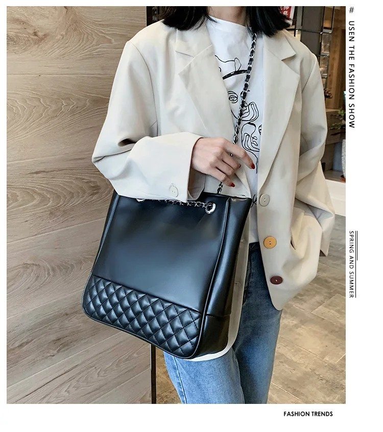 

Women Casual Hand Bags Ladies Chain Handbags Famous Brand Large Leather Shoulder Bag Women High Quality Big Tote Bag Sac A Main