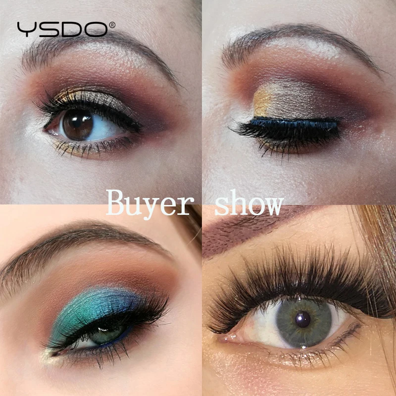 Ресницы норковые объемные YSDO ручной работы искусственные трафареты для макияжа