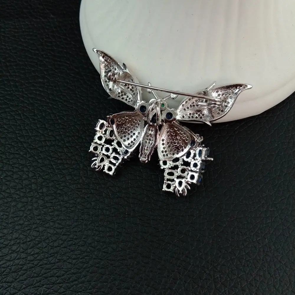 Женская 1 шт. 46x37 мм позолоченная разноцветная микро брошь бабочка Cz|Броши| |