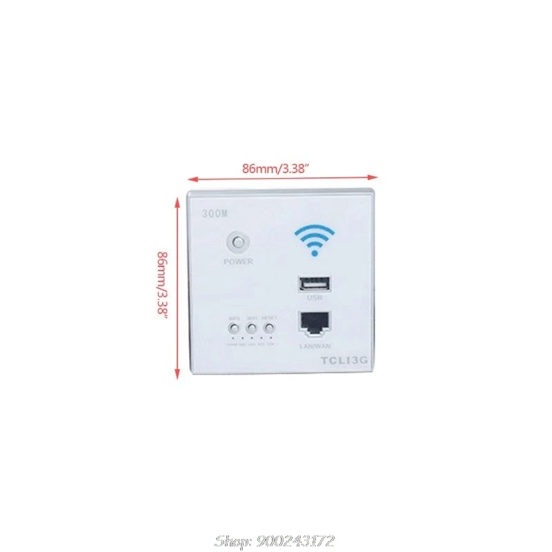 

300Mbps 220V Power AP Relay Smart Wireless WIFI Repeater Extender Wall Embedded Router Panel USB Socket N03 20 Dropship