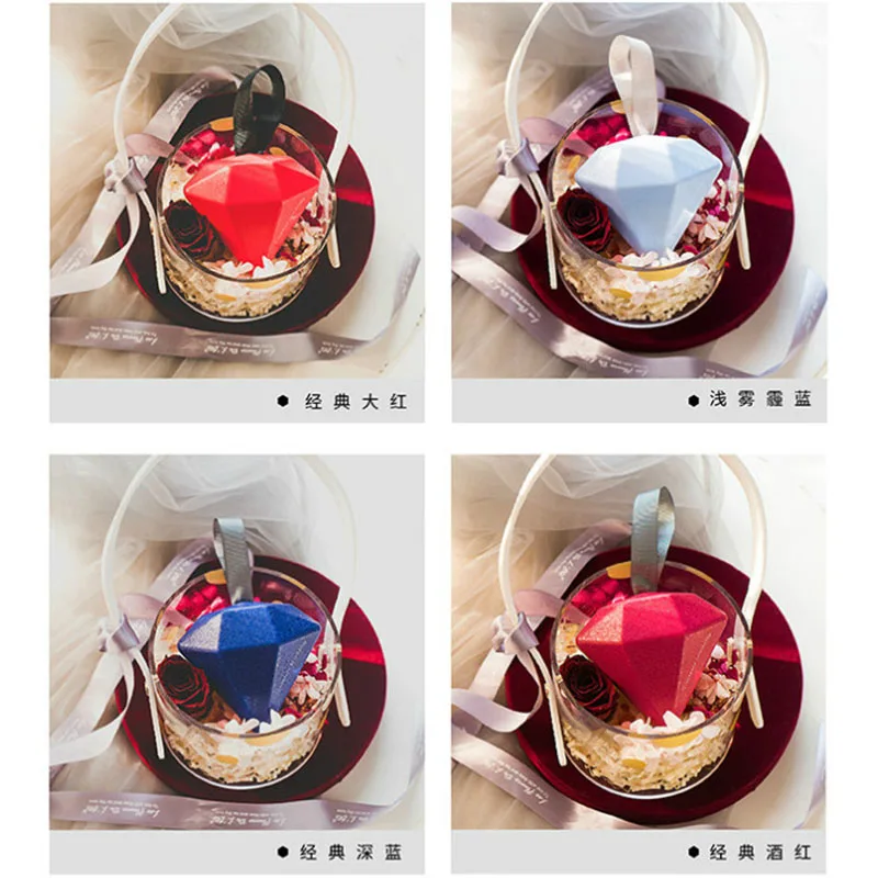 

AVEBIEN 10pcs Wedding Party Supplies Diamond Shape Tinplate Gradient Candy Box Gifts for the New Year 2021 Gift packaging boxes