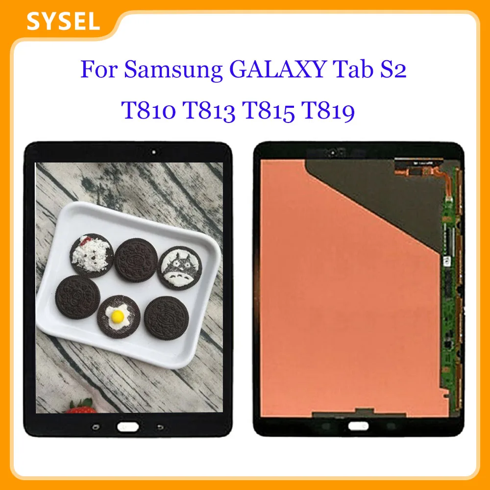 Сенсорный ЖК-экран для samsung galaxy дигитайзер полная монтажная панель tab s2 t810 TCAT t815 t813
