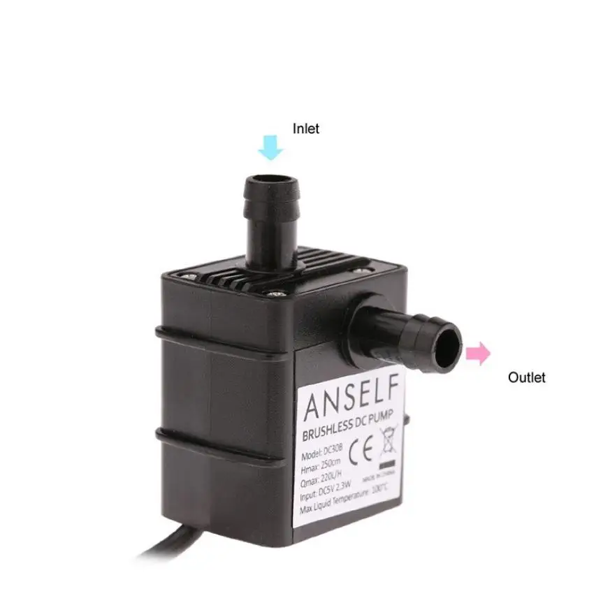 

Micro DC Brushless Water Pump Computer Water Cooling Water Circulating Pump DC5V USB Water Pump QR30B