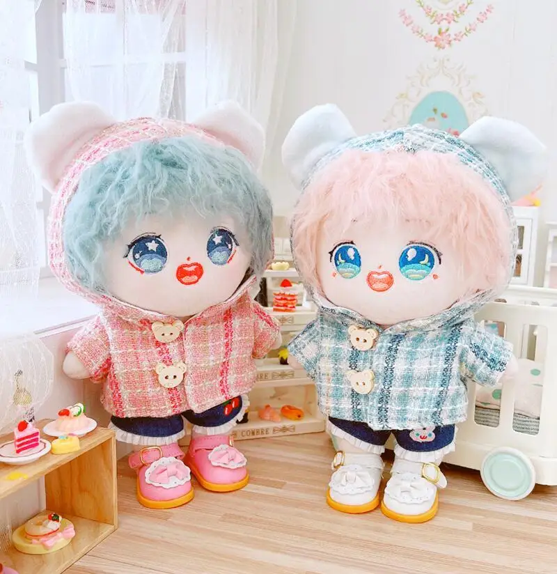 

Button bear woolen bear coat 20cm suit 20cm baby clothes star cotton doll clothes doll accessories