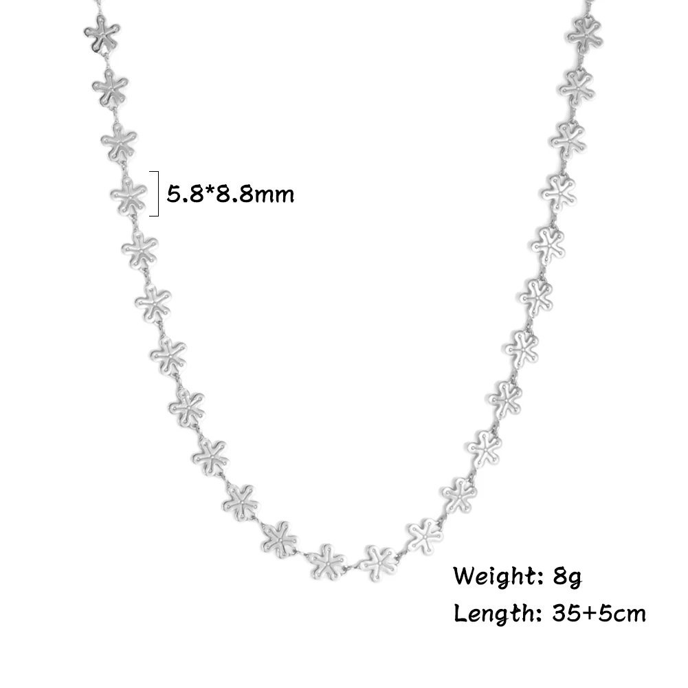 Fishhook Ожерелье чокер с цветком медный металлический короткий цвета розового