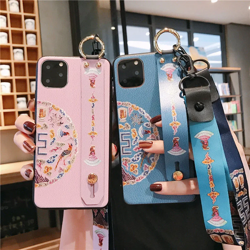 Чехол-держатель для телефона для iPhone 11 Pro XR XS MAX чехол для iPhone X 7 8 6 6s plus задняя крышка кольцо цветок ремешок тренд
