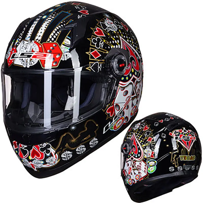 LS2 FF358 анфас бездорожье Мотокросс Мотоцикл мото скутер шлем Casco Capacete ECE - Цвет: Black