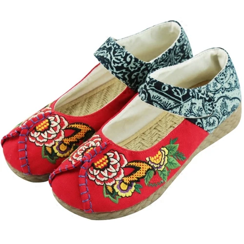 Туфли на плоской подошве с вышивкой в китайском национальном стиле|flats shoes|fashion