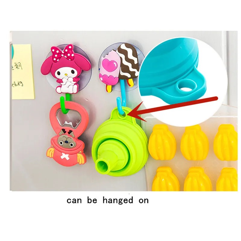 

2PCS Silicone Folding Telescopic Long Neck Funnel Creative Household Liquid Dispensing Mini Funnel Kitchen Tools