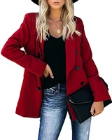 autumn winter new button coat cardigan lapel cardigan graceful suit jacket women straight double breasted office lady blazers