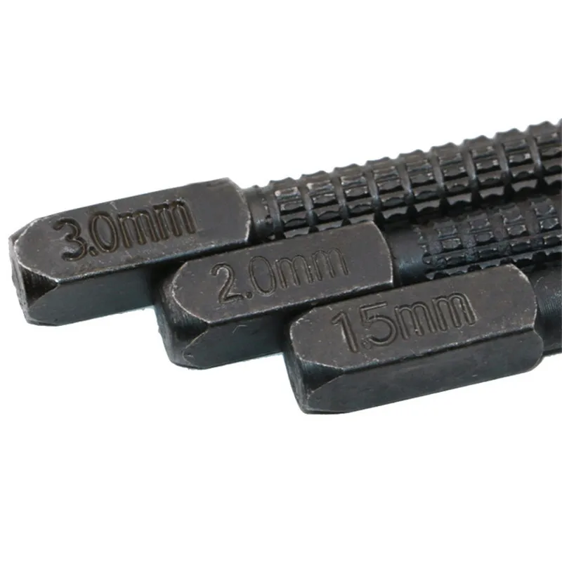 Набор ударных отверстий 3 шт. цилиндрический перфоратор для ногтей с центральным