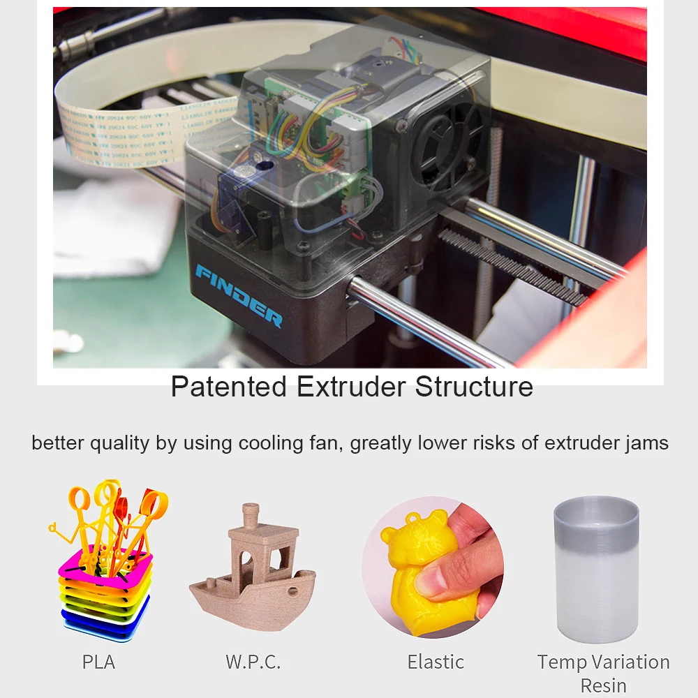 3D принтер Flashforge искатель Сингл ювелирные экструдер С одной рулона ноак для