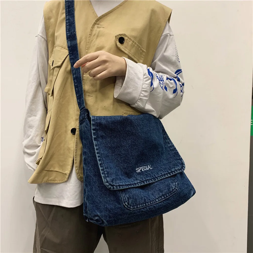 Женские сумки сумка мессенджер Модная джинсовая для покупок Мумия на плечо блюз