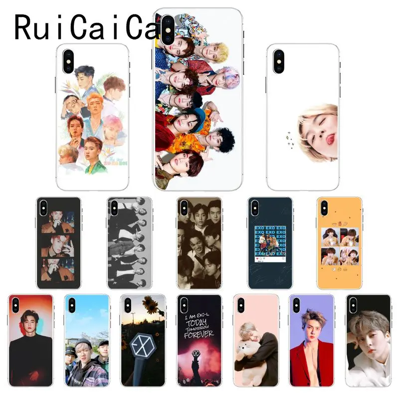 Ruicaica KPOP SEHUN CHANYEOL EXO мягкий чехол для телефона iPhone X XS MAX 6 6s 7 7plus 8 8Plus 5 5S SE XR 10