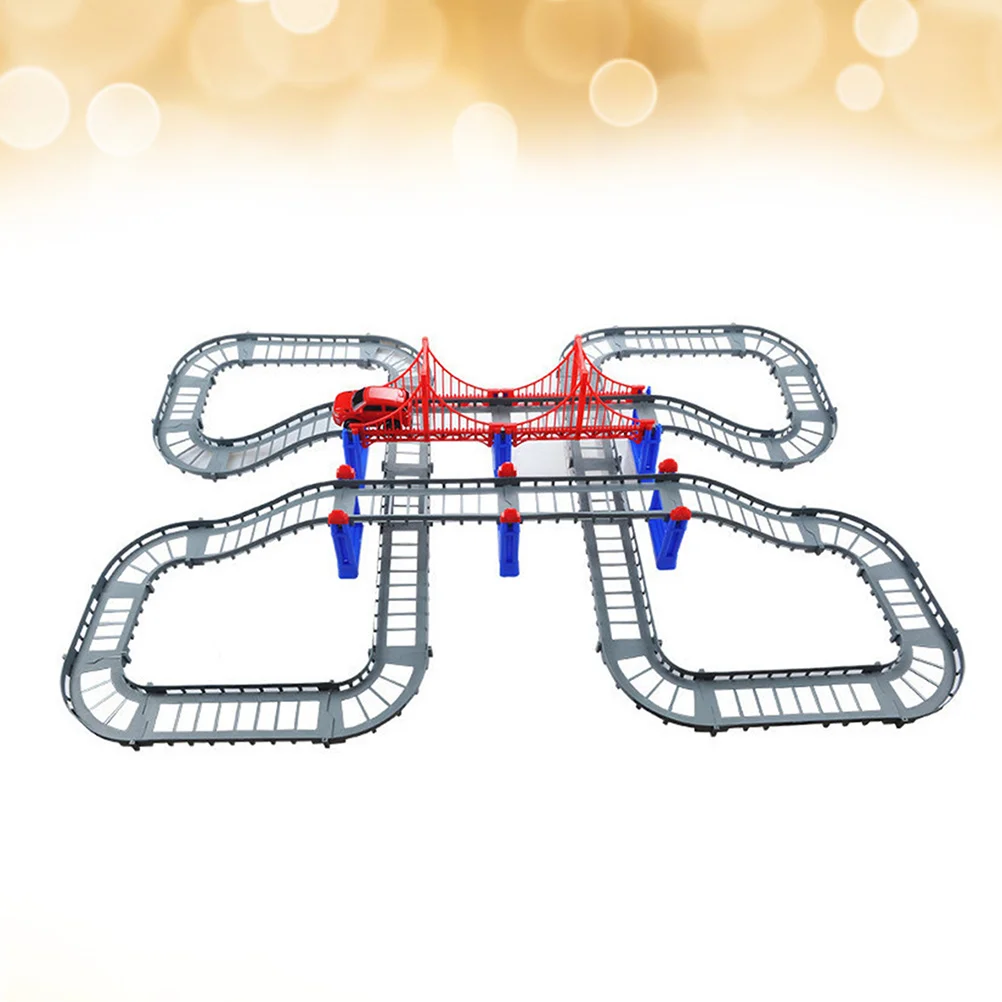 

Набор электрических железнодорожных машинок, Обучающие игрушки, детская сборка «сделай сам», гоночная трасса и электрическая машина (случа...