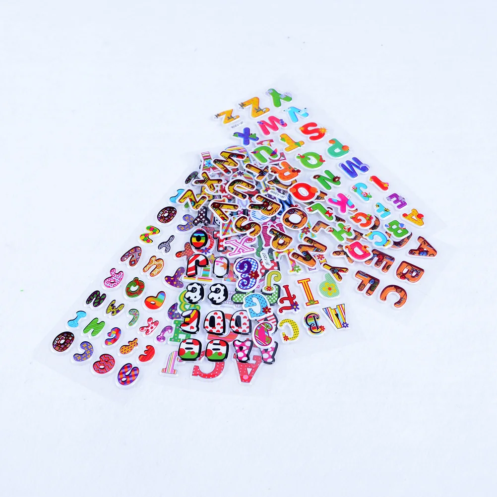 Мультфильм 3D буквы алфавита пузырьковый стикер оптовая продажа ПК мобильный
