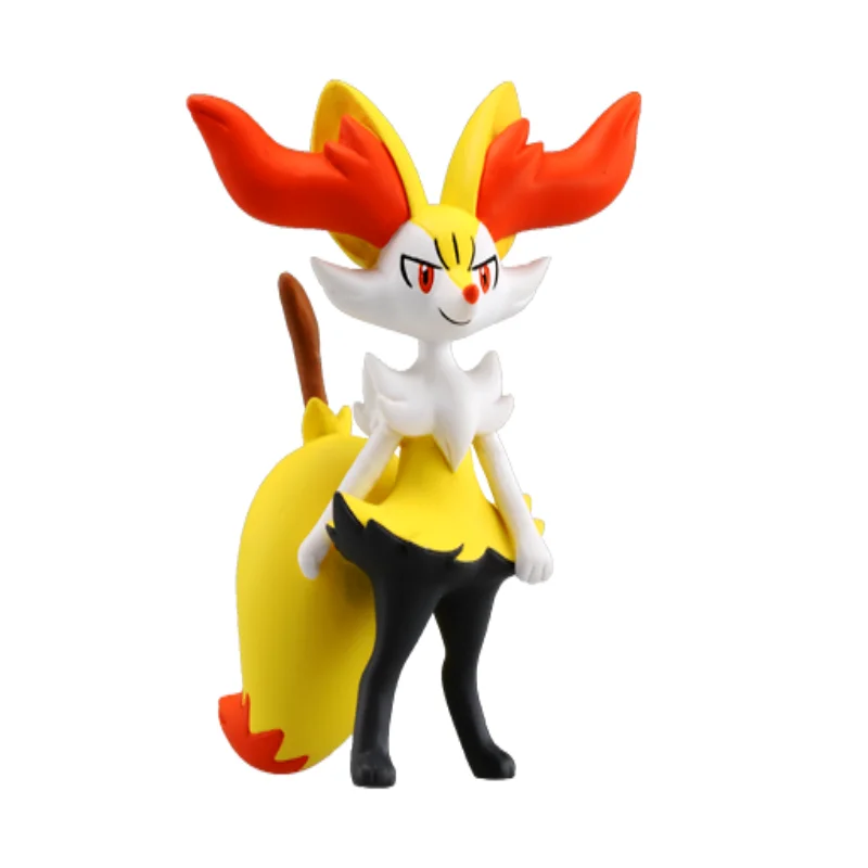 TAKARA TOMY Pokemon Cartoons Anime Figure Delphox Braixen Fennekin Pocket Monsters Action Figures Hand-made Model Toys Kids Gift | Игрушки и