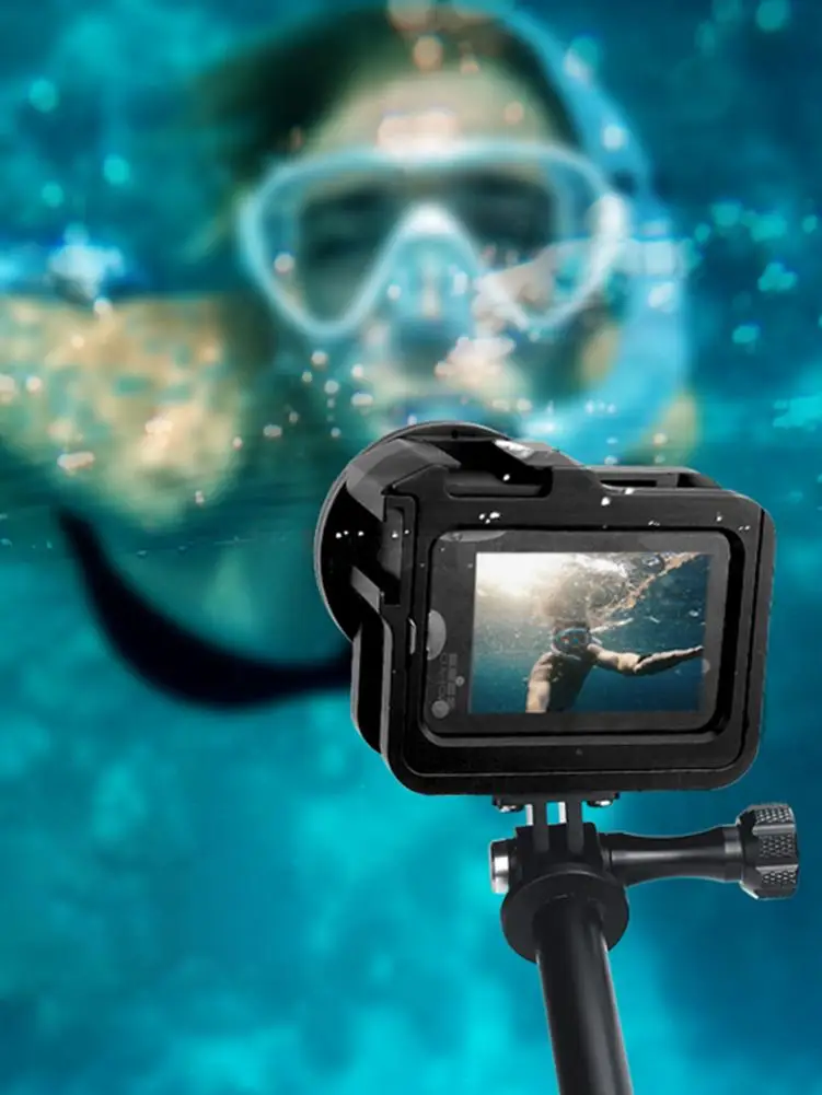 

Camera Protective Case Aluminum Alloy Housing Case Vlogging Frame Accessories Kit For GoPro Hero9 For Diving Cycling Outdoor