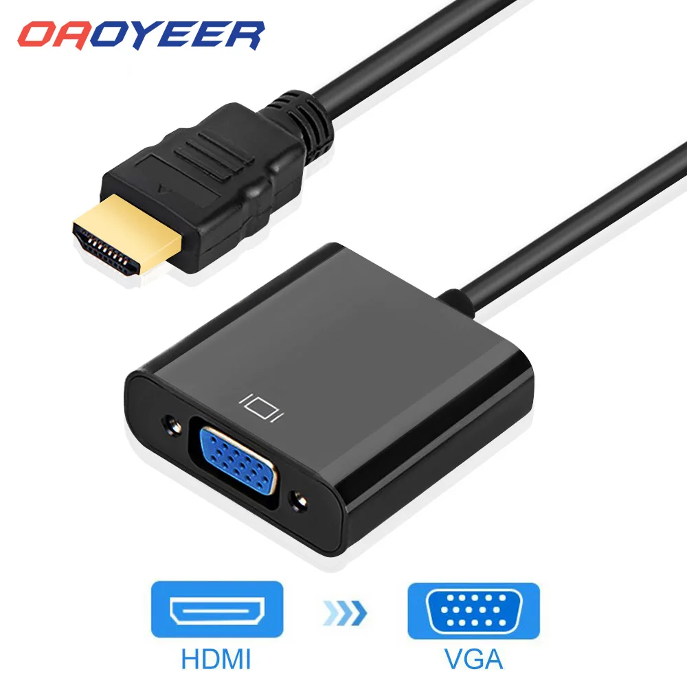 

VGA Adapter Male ToFamale Converter for PS4 1080P HDMI-VGA Adapter With Video Audio Cable Jack VGA HDMI-compatible For PC TV Box