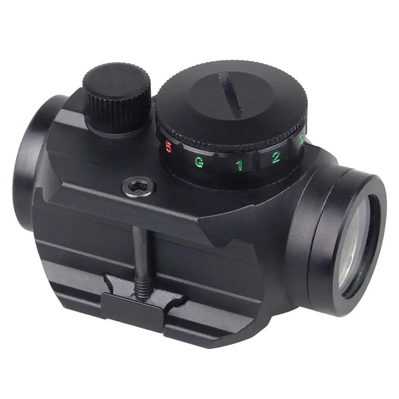 

Tactical Red Green Dot Sight Adjustable Rifle Pistol Scope fit 20mm Weaver Rail