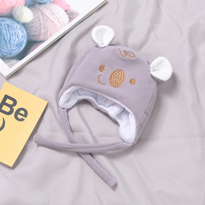 Осень-зима шапка для малышей Носки с рисунком медведя из мультика шапки