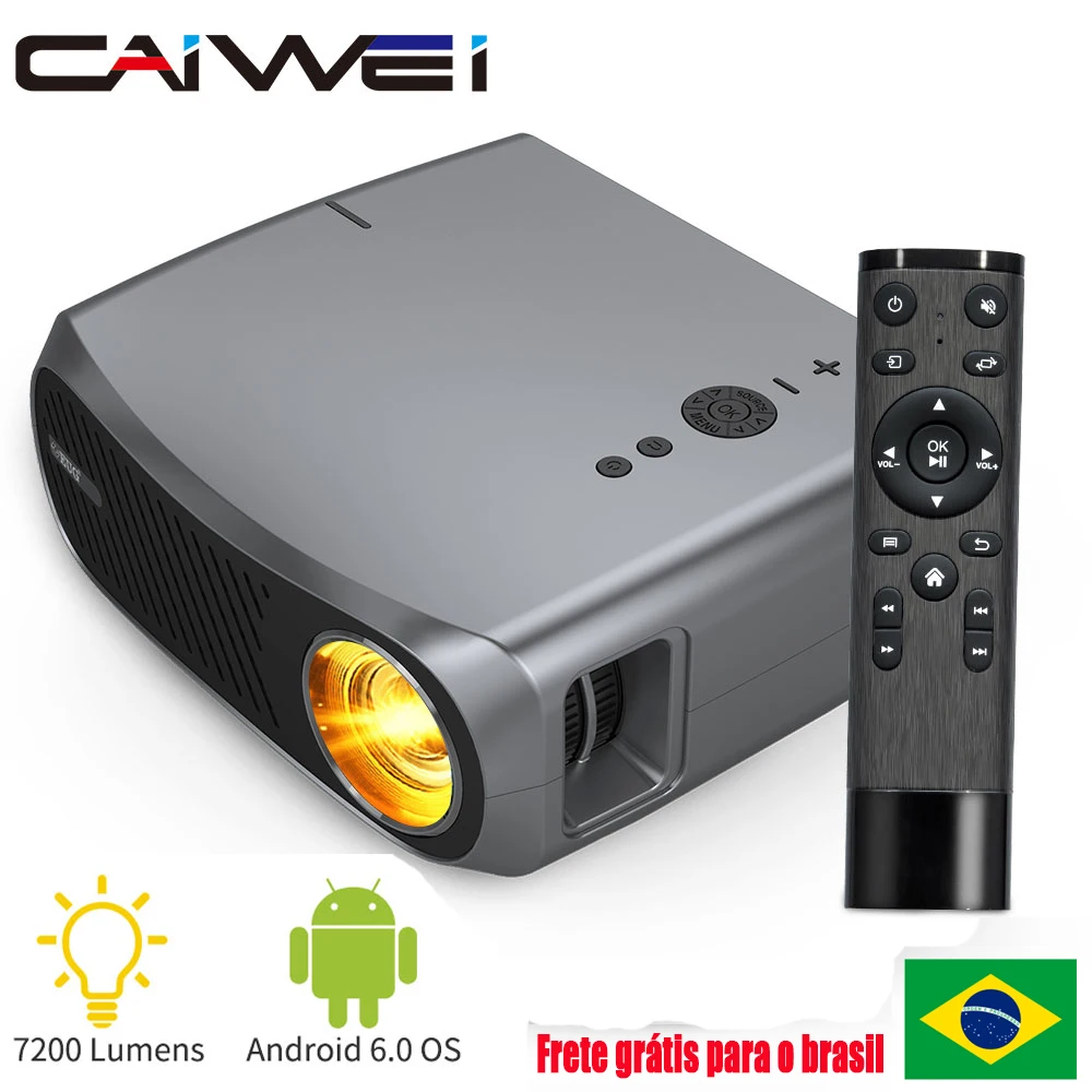 Movie Projector Home Theater Miracast 10000:1 Contrast Ratio Beamer Video Led Supports Watching 4K R