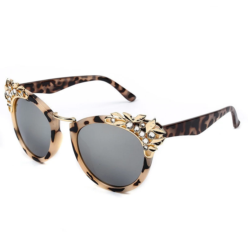 

Fashion Luxury Rhinestone Cat Eye Sunglasses Women Brand Designer Mirror Lens Eyewear Men Sun Glasses Shades UV400 Sunglasses