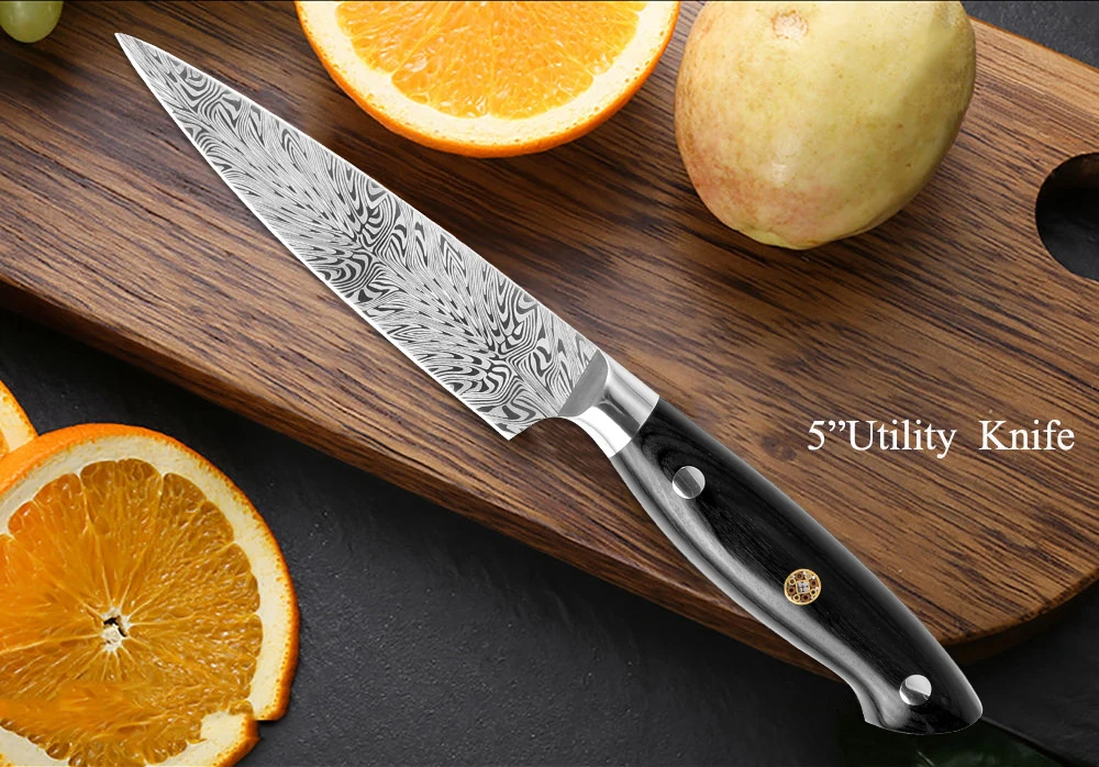 XITUO нож шеф-повара высокого качества лазерный дамасский перо узор кухонный из