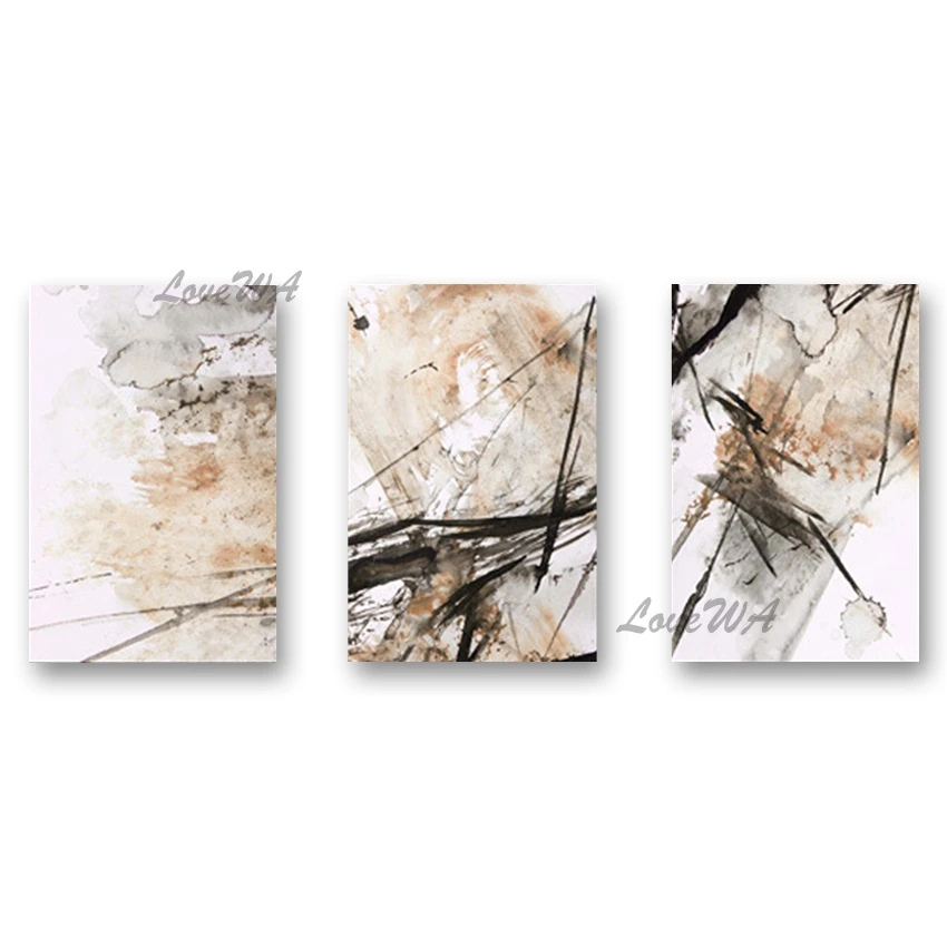 

3PCS Abstract Group 100% Hand Painted Oil Painting Latest Design 3 Panels Canvas Wall Art Decoration Pictures Acrylic Artwork