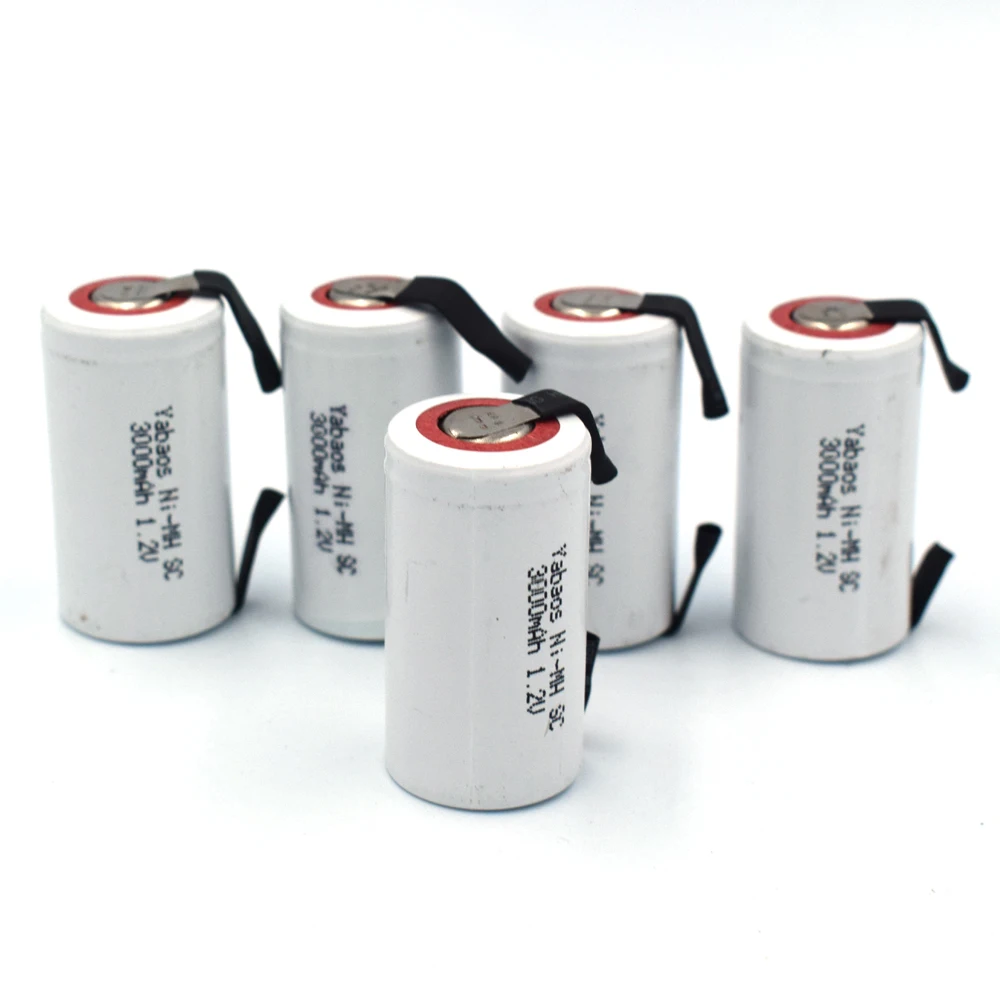 

1,2 в SC перезаряжаемая батарея 3000 мАч Sub C Ni-MH Cell с паяльником для сварки светильник