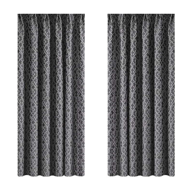 

High-grade Gray Modern Style Curtains for Living Dining Room Bedroom Minimalist Light Luxury Sound Insulation Chenille Curtains