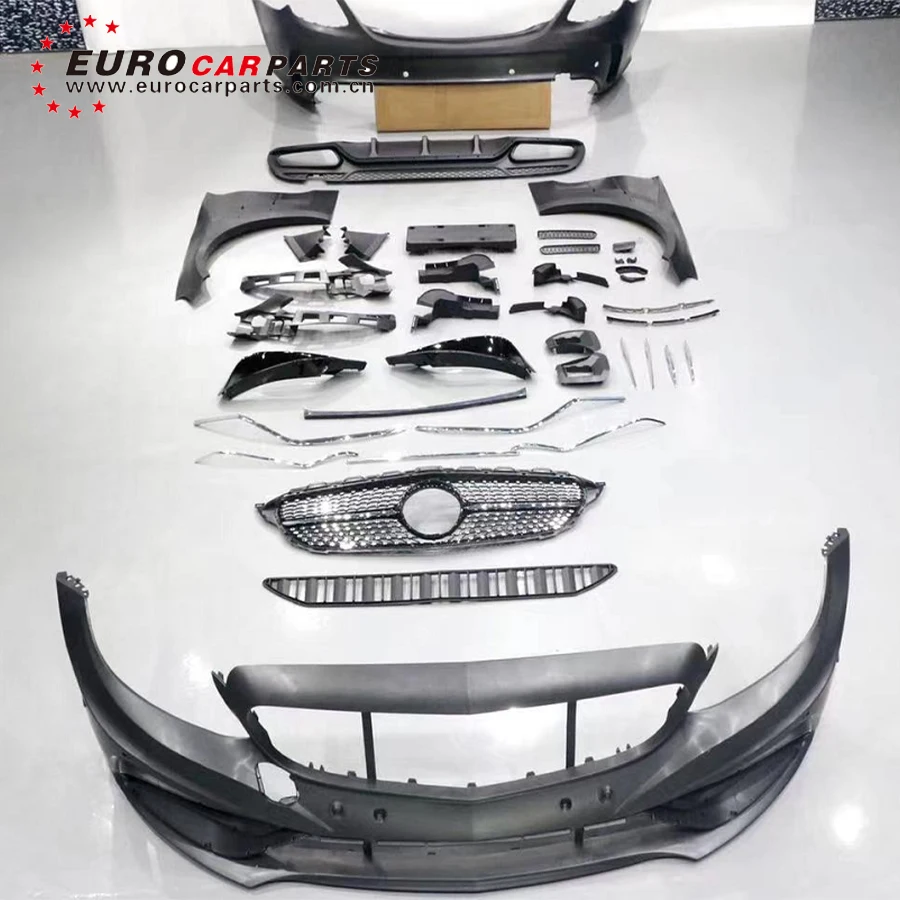 C Класс W205 Комплект кузова автомобиля для w205 комплекты facelift с передним бампером