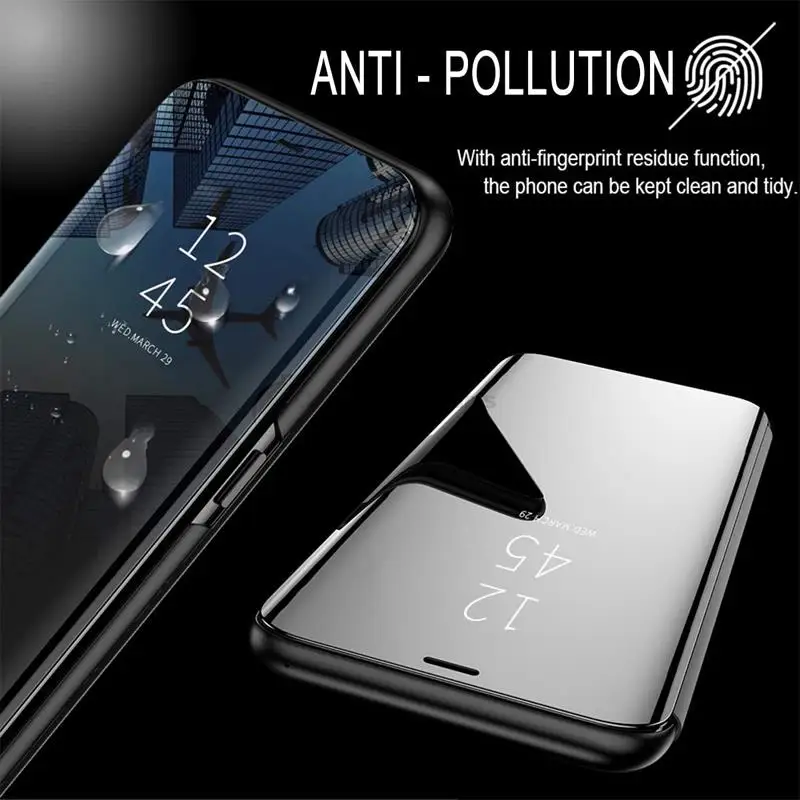 Умный флип-чехол для телефона iPhone X XR XS 5 5S SE 7 8 6 6S Plus 11 12 13 Mini Pro Max 2020 зеркальный