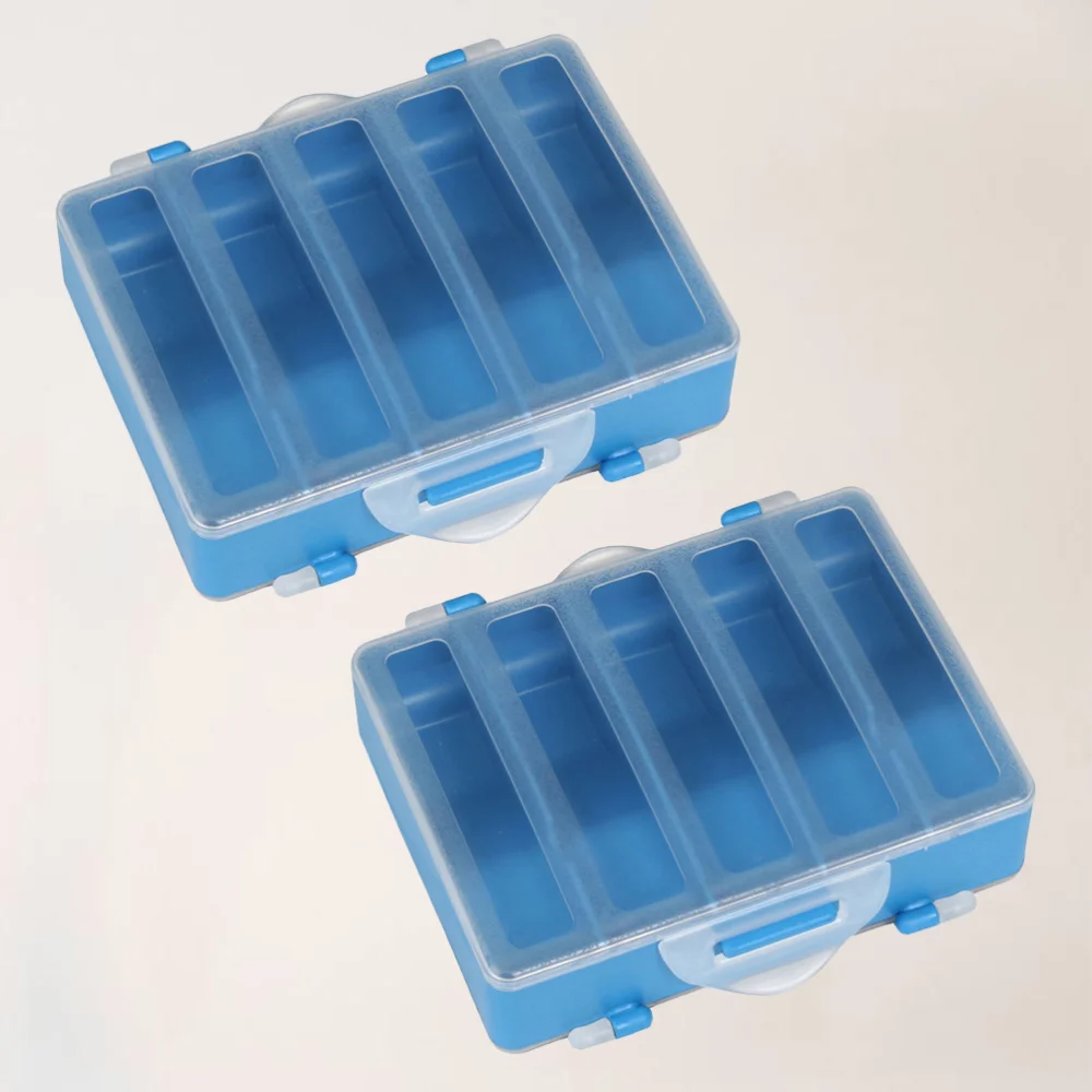 

2PCS Fly Fishing Lures Box Double Sides Fishing Hook Lure Bait Storage Case Fishing Tackle Case