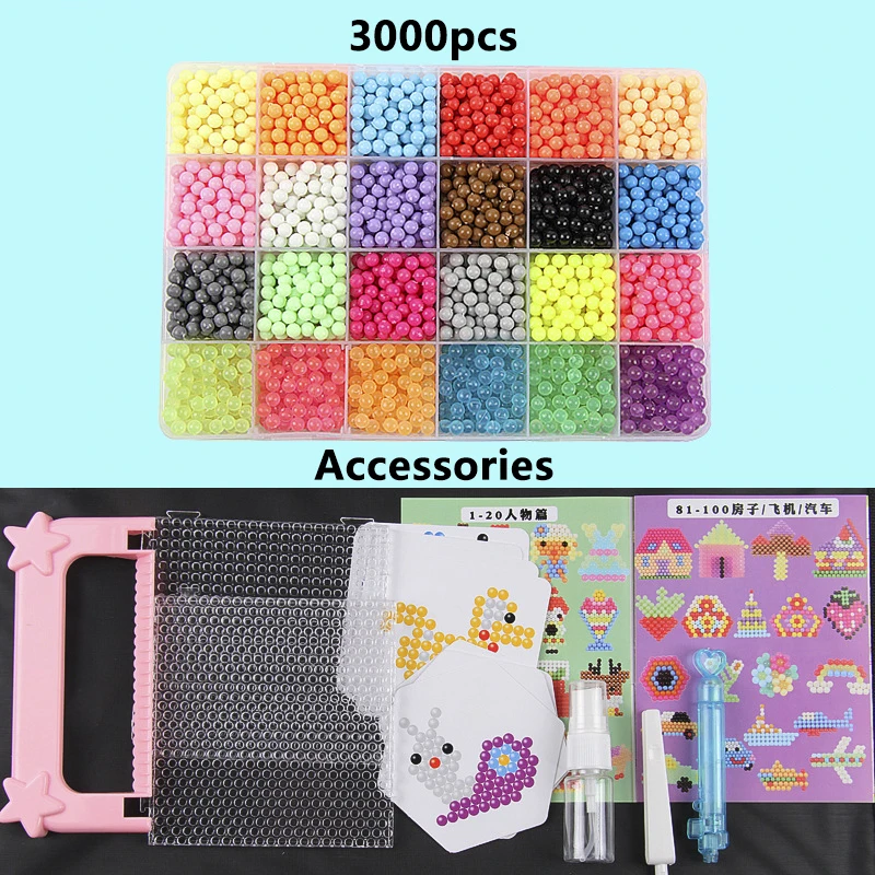 24 цвета спрей бисер головоломка Кристалл Цвет DIY бусины вода набор мяч игры 3D