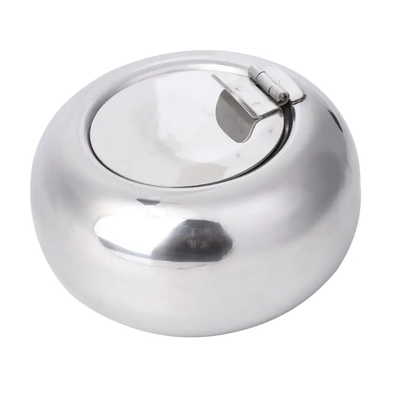 Нержавеющая сталь пепельница с защитой от ветра крышкой для сигаретного пепла