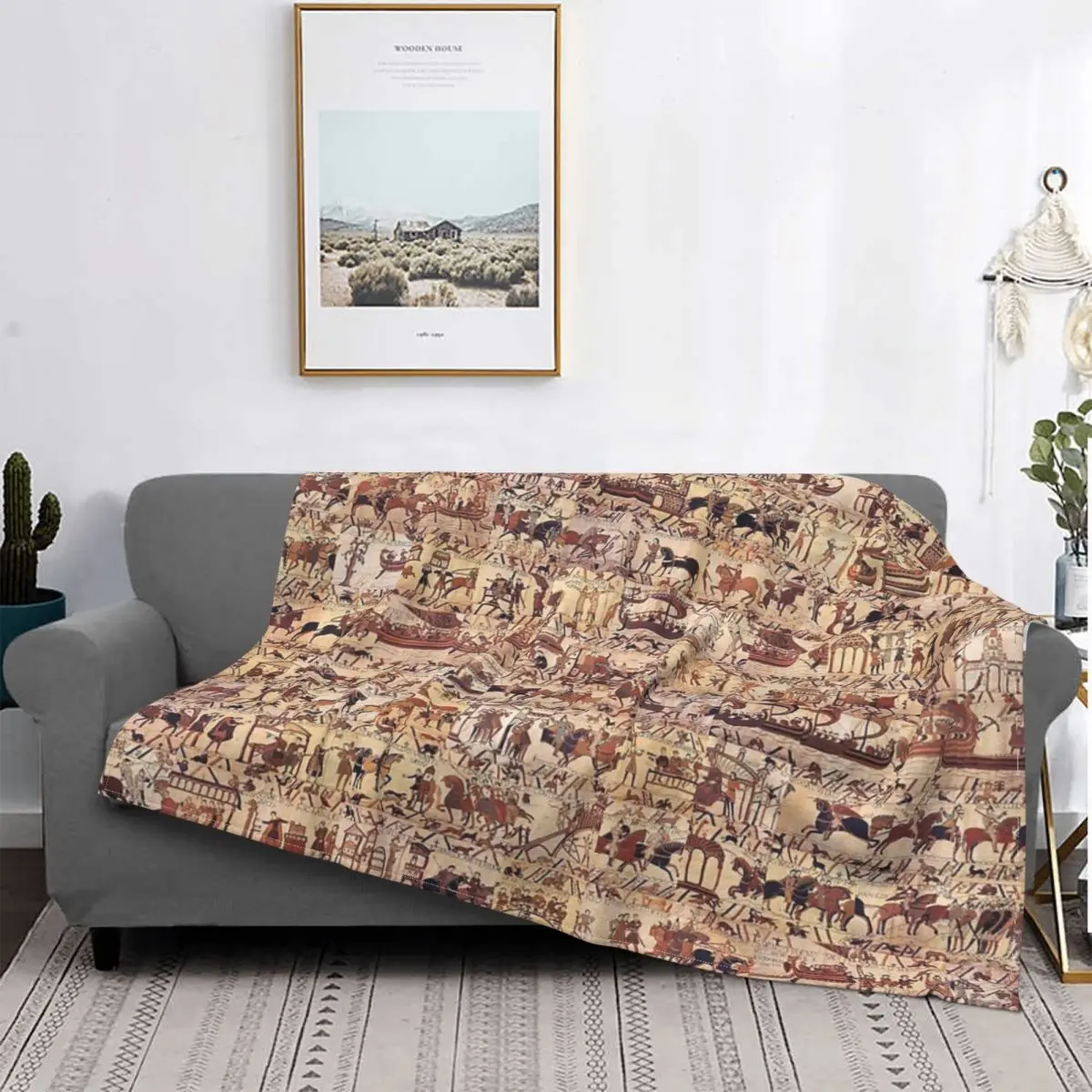

Bayeux-Manta a cuadros para cama y sofá, manta a cuadros, manta para cama