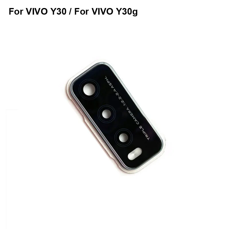 

2PCS For Vivo Y30 Rear Back Camera Glass Lens +Camera Cover Circle Housing Parts Replacement test good For Vivo Y30G