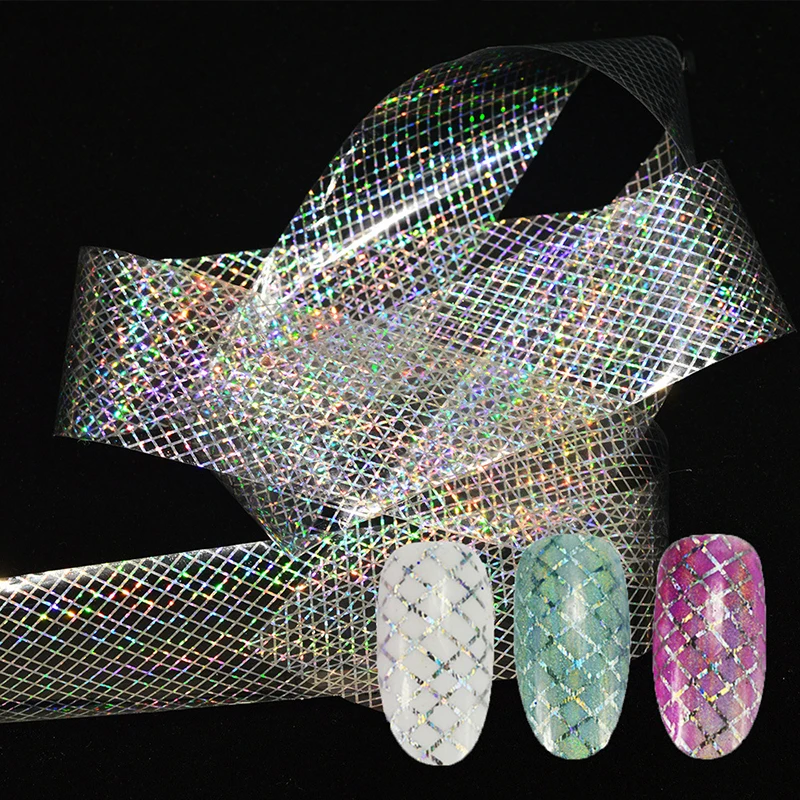 1 pc 100x4cm Holographic Starry Nail Foil Laser Line Nail Art Transfer Sticker Shiny Nail Decorations DIY Nail Art Accessories